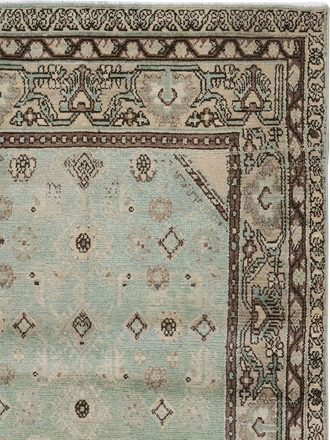 Vintage Persian Malayer Throw Rug, No.31973 - Staging