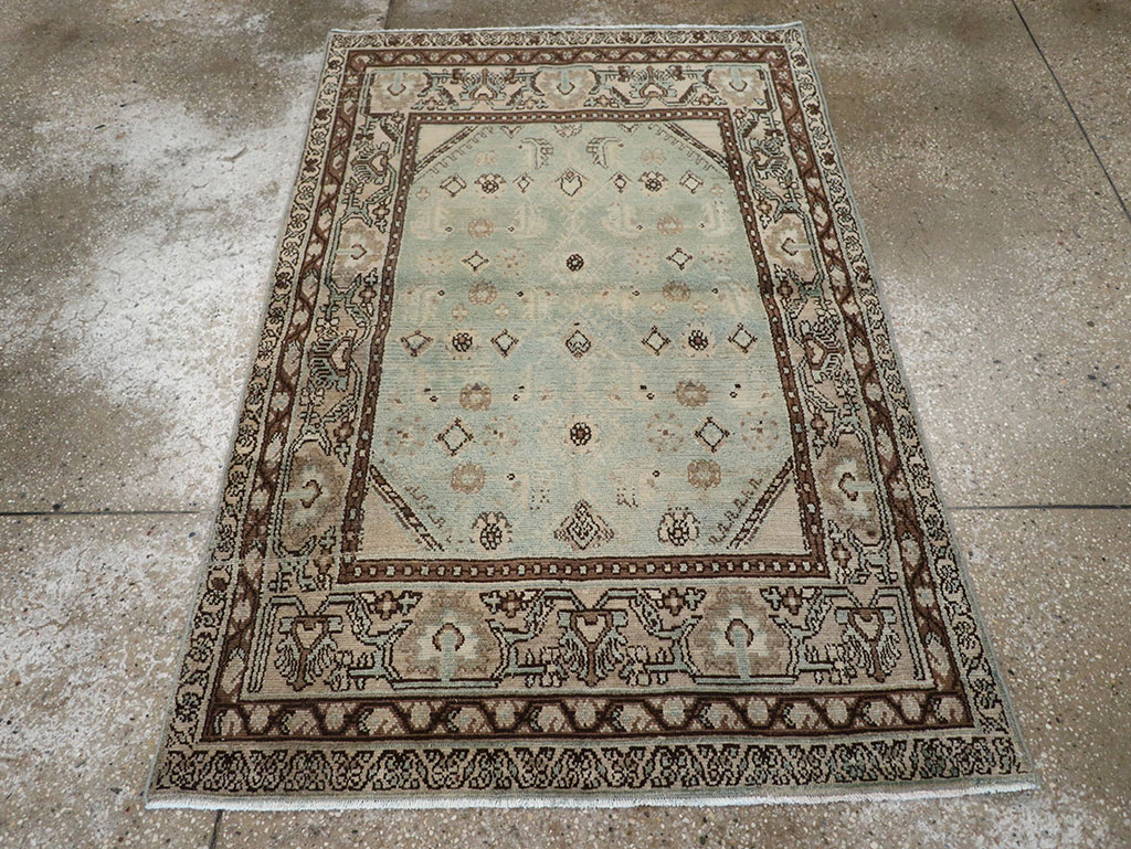 Vintage Persian Malayer Throw Rug, No.31973 - Staging