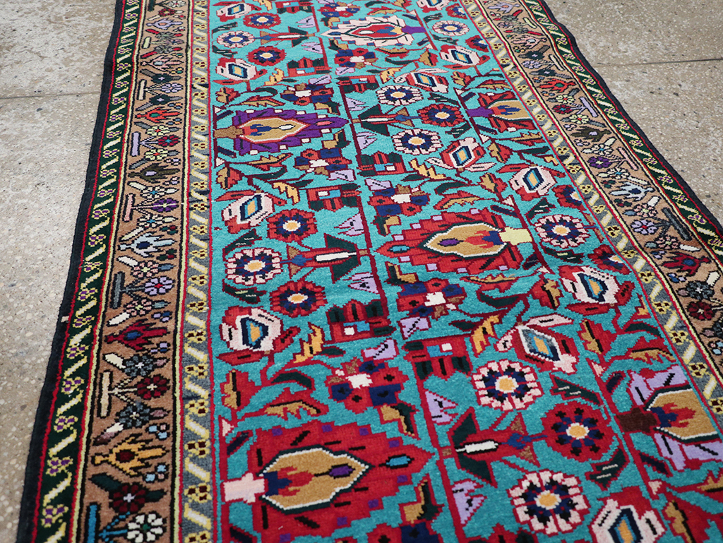 Vintage Persian Malayer Throw Rug, No.31975 - Staging