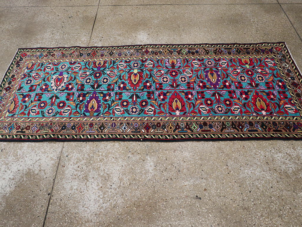 Vintage Persian Malayer Throw Rug, No.31975 - Staging