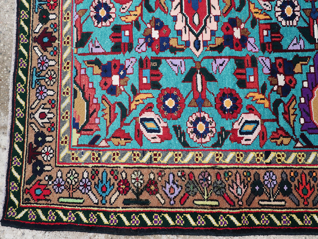 Vintage Persian Malayer Throw Rug, No.31975 - Staging