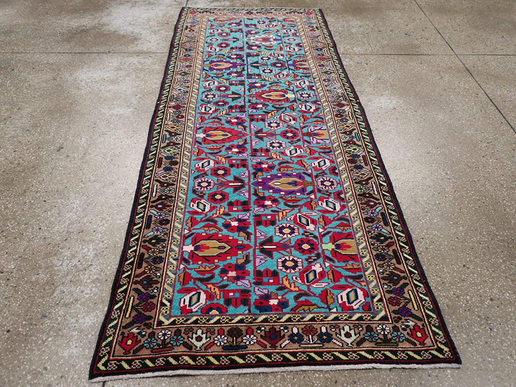 Vintage Persian Malayer Throw Rug, No.31975 - Staging