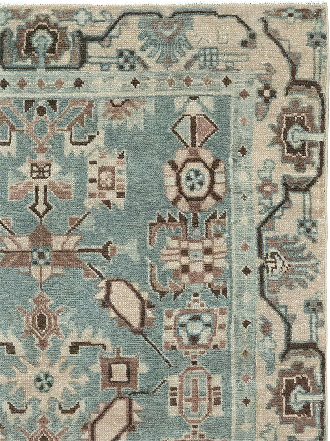 Vintage Persian Malayer Throw Rug, No.31976 - Staging