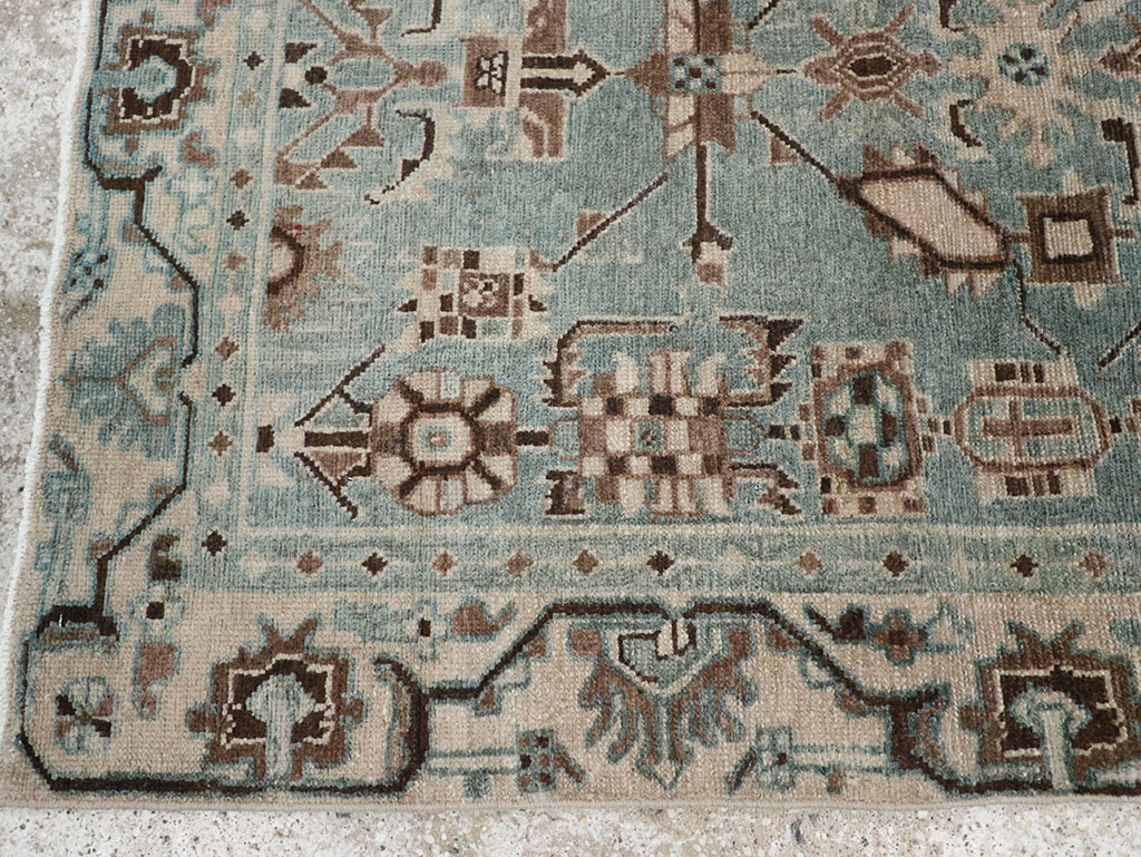 Vintage Persian Malayer Throw Rug, No.31976 - Staging