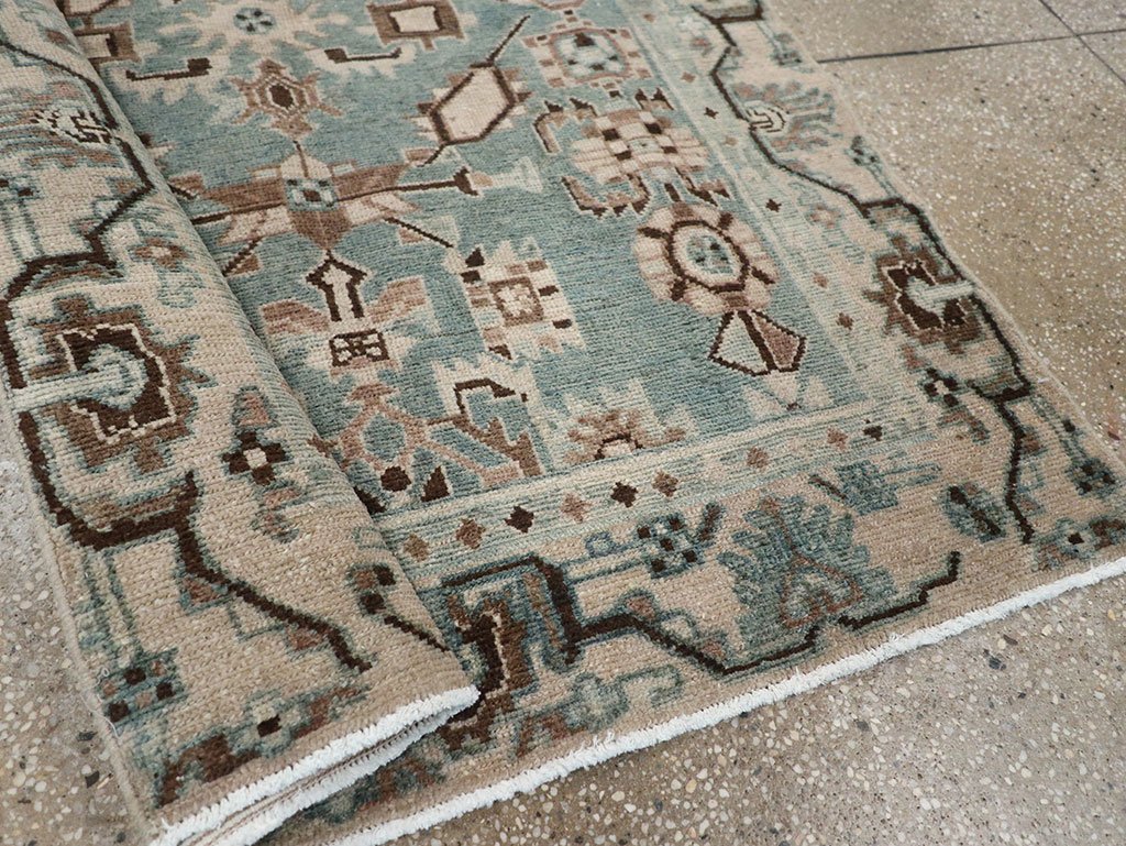 Vintage Persian Malayer Throw Rug, No.31976 - Staging