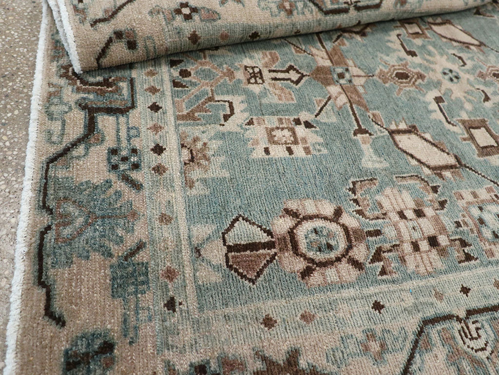 Vintage Persian Malayer Throw Rug, No.31976 - Staging