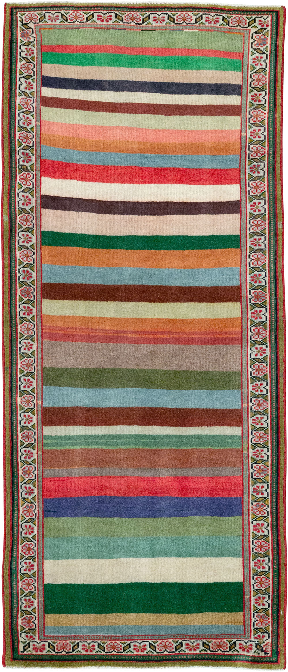 Vintage Persian Mahal Throw Rug, No.31978 - Staging