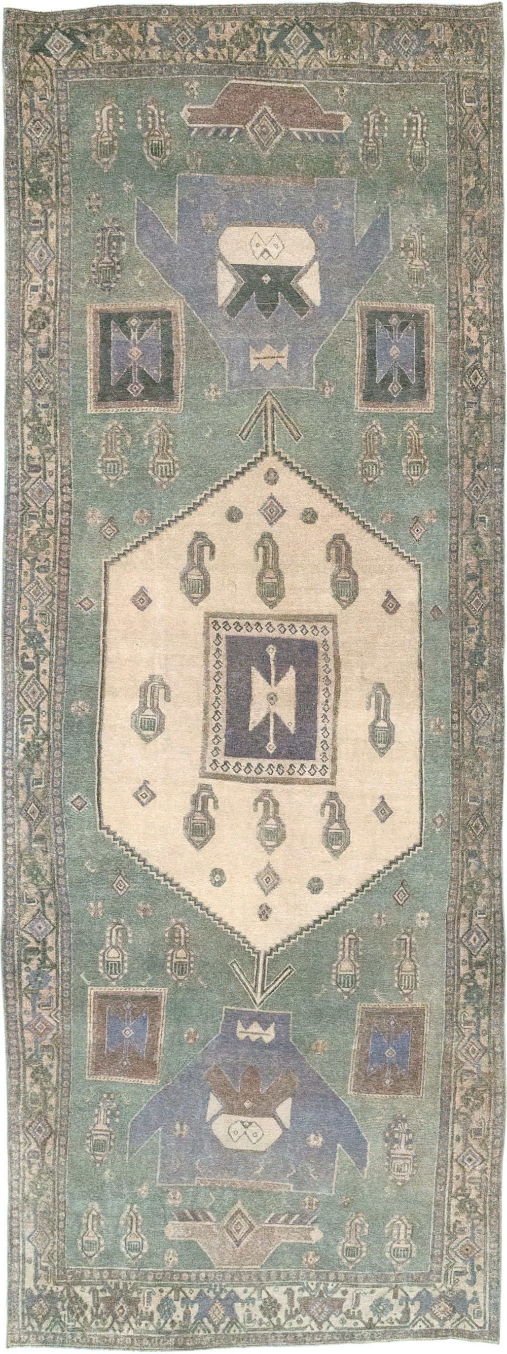 Vintage Persian Bidjar Runner, No.31979 - Staging