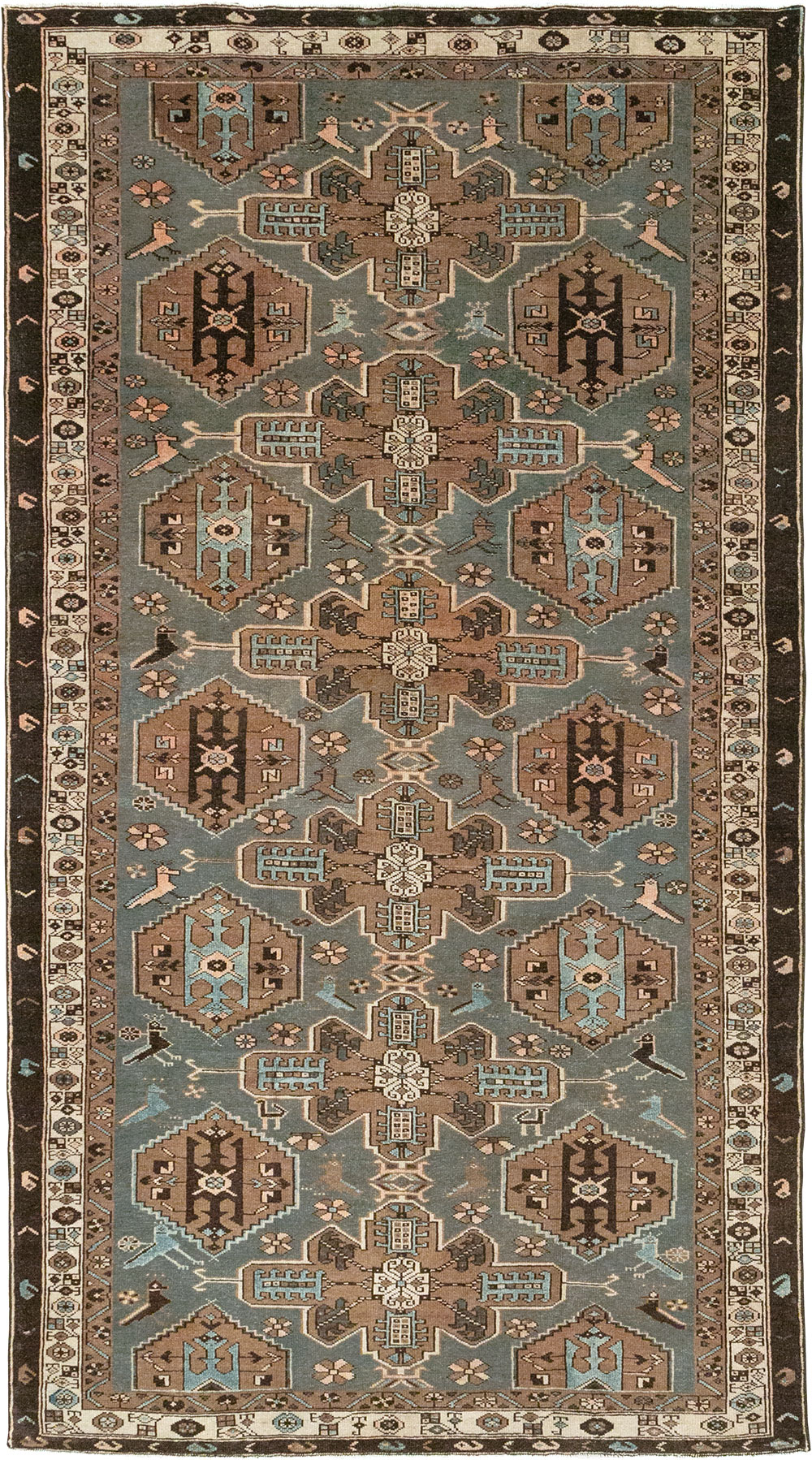 Antique Persian Malayer Accent Rug, No.31982 - Staging