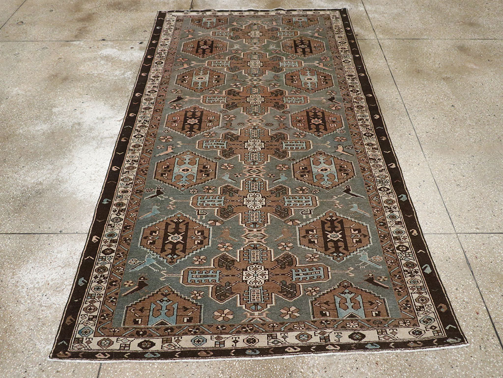 Antique Persian Malayer Accent Rug, No.31982 - Staging