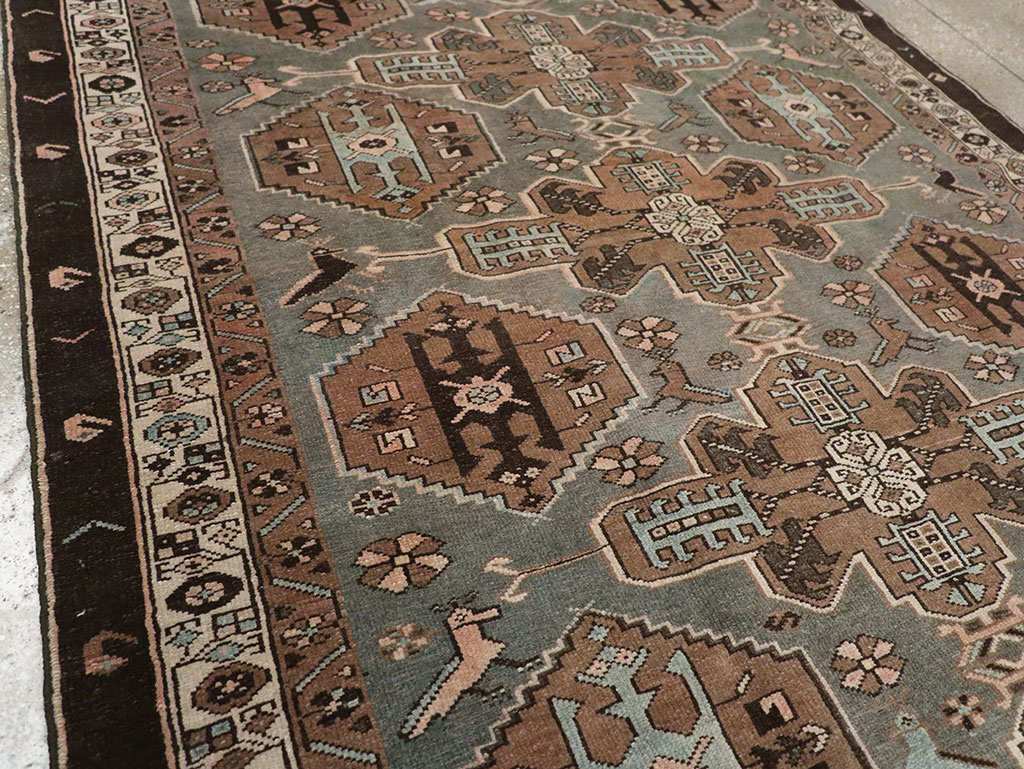 Antique Persian Malayer Accent Rug, No.31982 - Staging