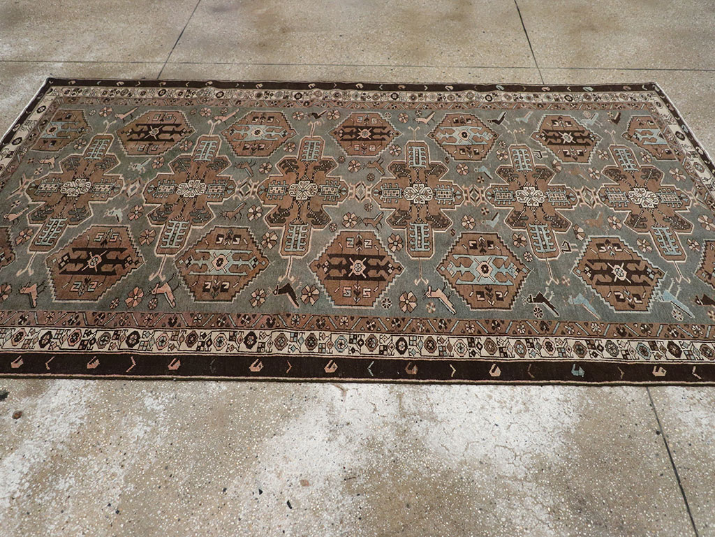 Antique Persian Malayer Accent Rug, No.31982 - Staging