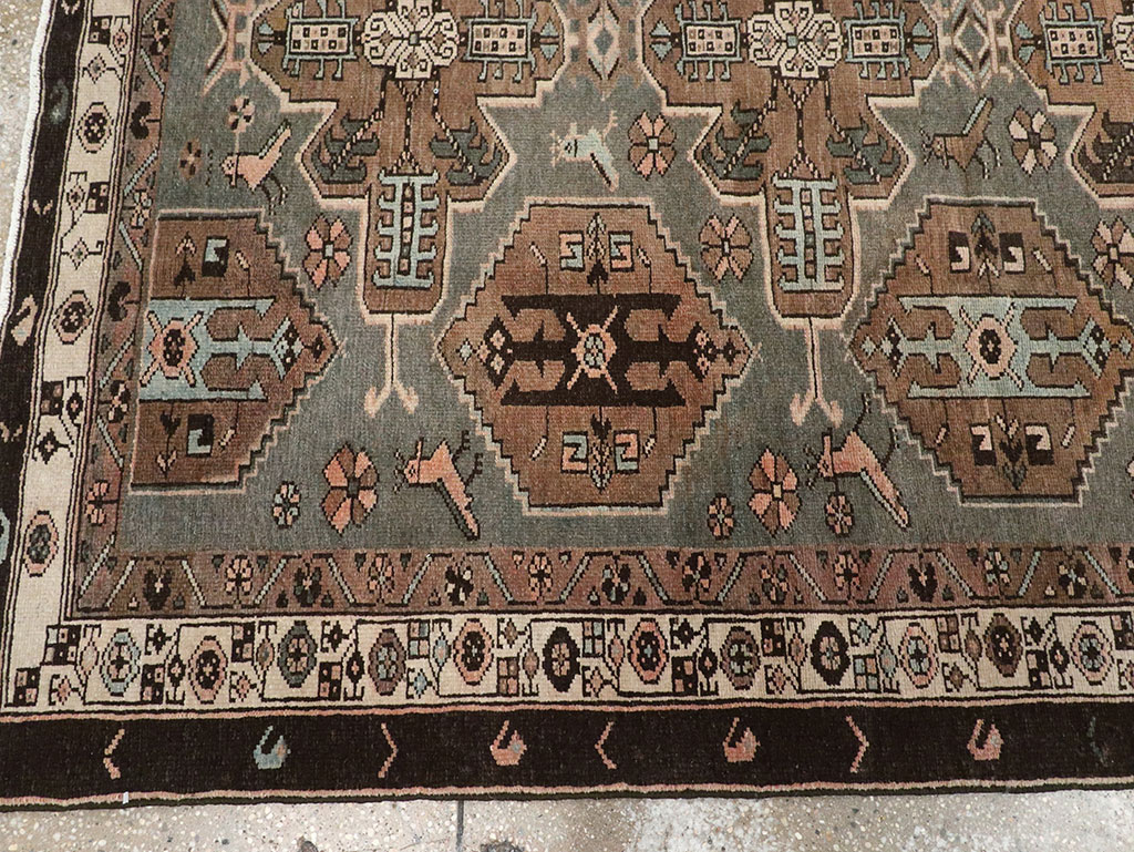 Antique Persian Malayer Accent Rug, No.31982 - Staging