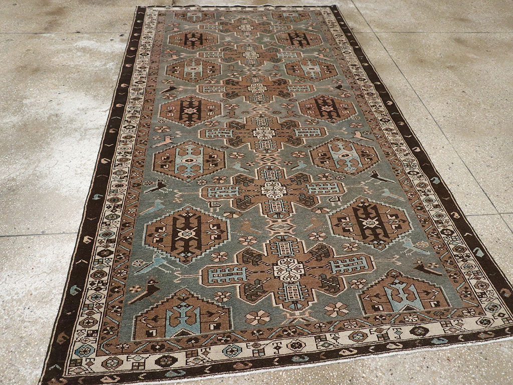 Antique Persian Malayer Accent Rug, No.31982 - Staging