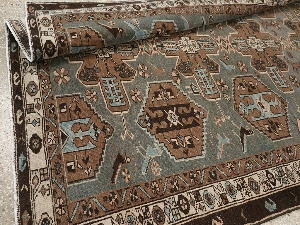 Antique Persian Malayer Accent Rug, No.31982 - Staging