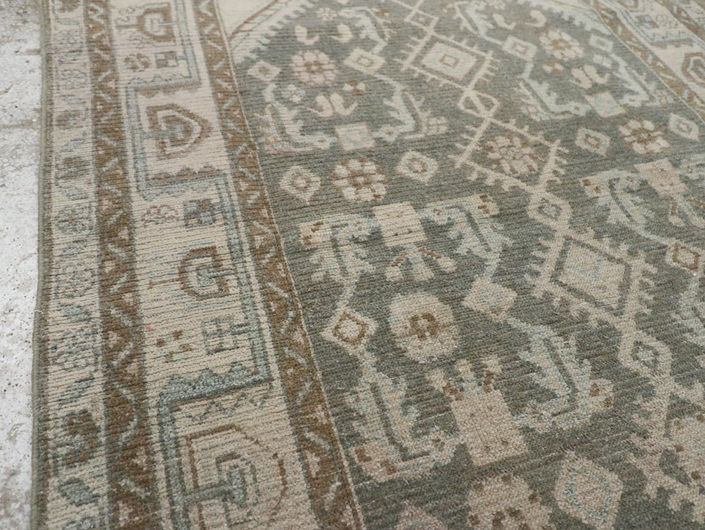 Vintage Persian Malayer Throw Rug (Pair: 1 of 2), No.31983 - Staging