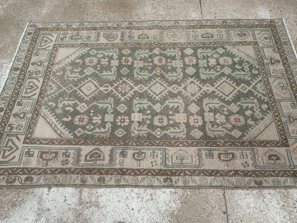 Vintage Persian Malayer Throw Rug (Pair: 1 of 2), No.31983 - Staging