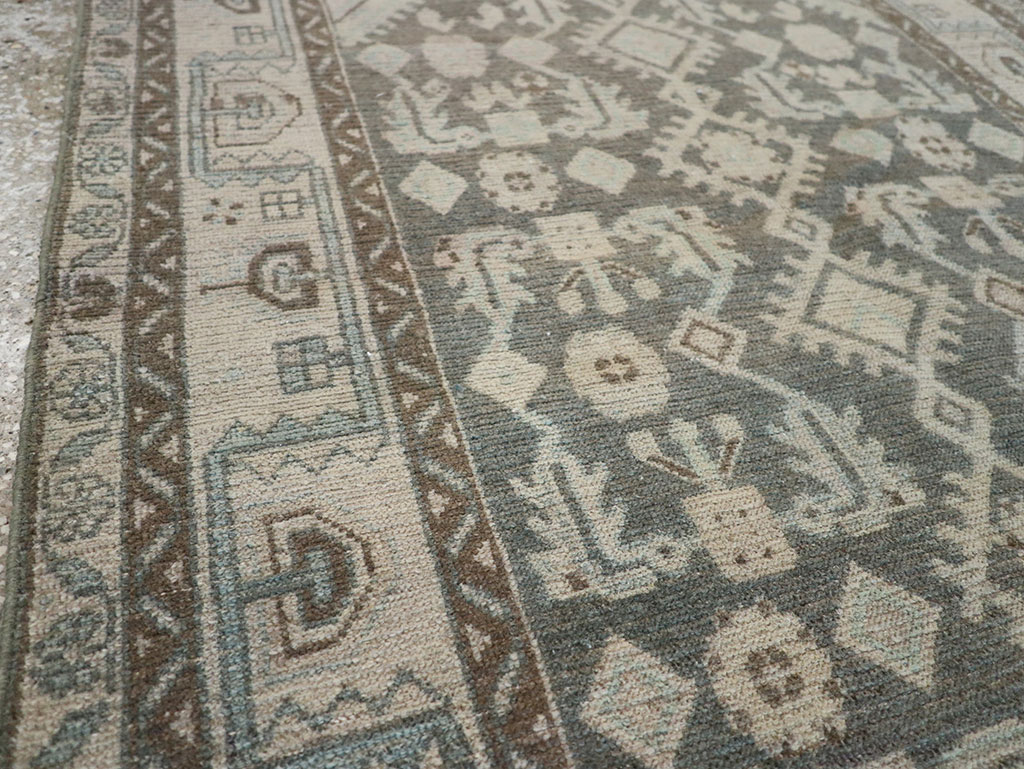 Vintage Persian Malayer Throw Rug (Pair: 2 of 2), No.31984 - Staging