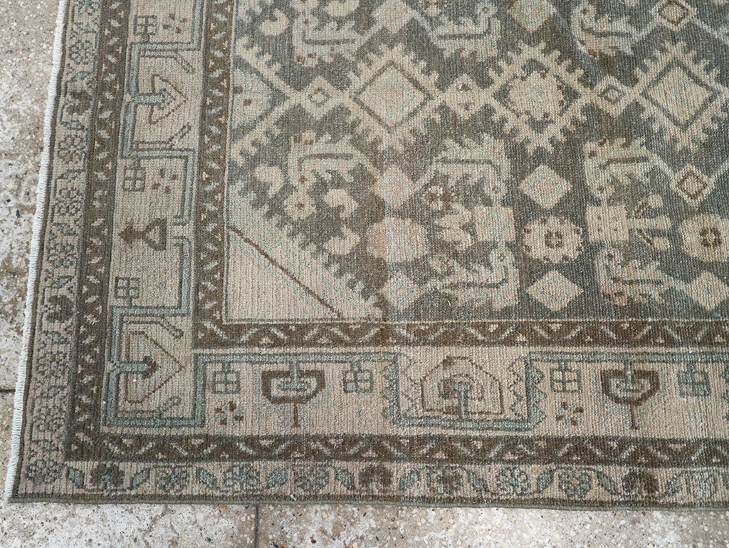 Vintage Persian Malayer Throw Rug (Pair: 2 of 2), No.31984 - Staging