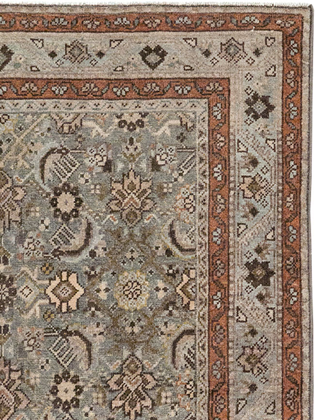 Antique Persian Tabriz Throw Rug, No.31985 - Staging