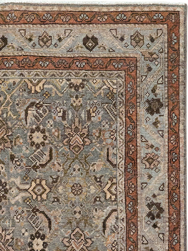 Antique Persian Tabriz Throw Rug, No.31985 - Staging