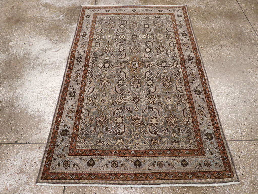 Antique Persian Tabriz Throw Rug, No.31985 - Staging