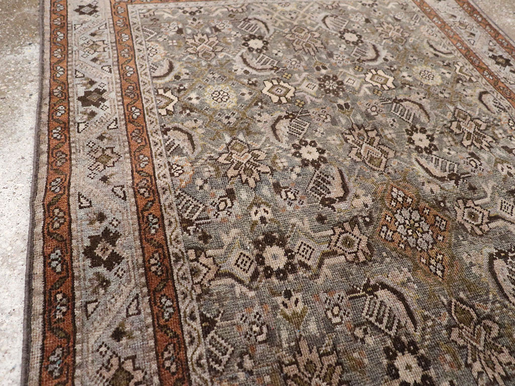 Antique Persian Tabriz Throw Rug, No.31985 - Staging