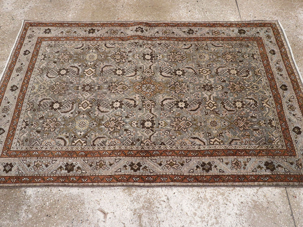 Antique Persian Tabriz Throw Rug, No.31985 - Staging