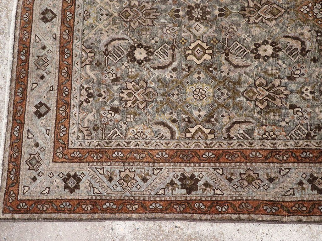 Antique Persian Tabriz Throw Rug, No.31985 - Staging