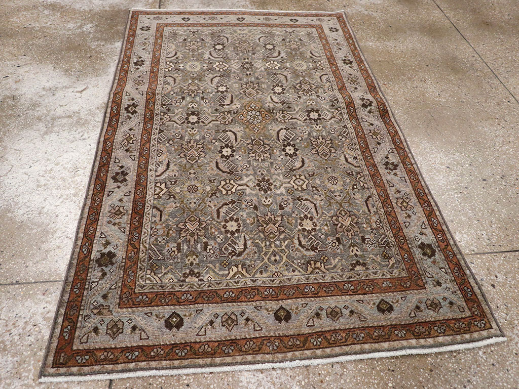 Antique Persian Tabriz Throw Rug, No.31985 - Staging