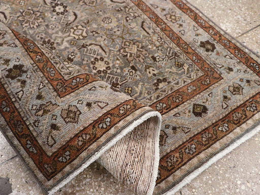 Antique Persian Tabriz Throw Rug, No.31985 - Staging