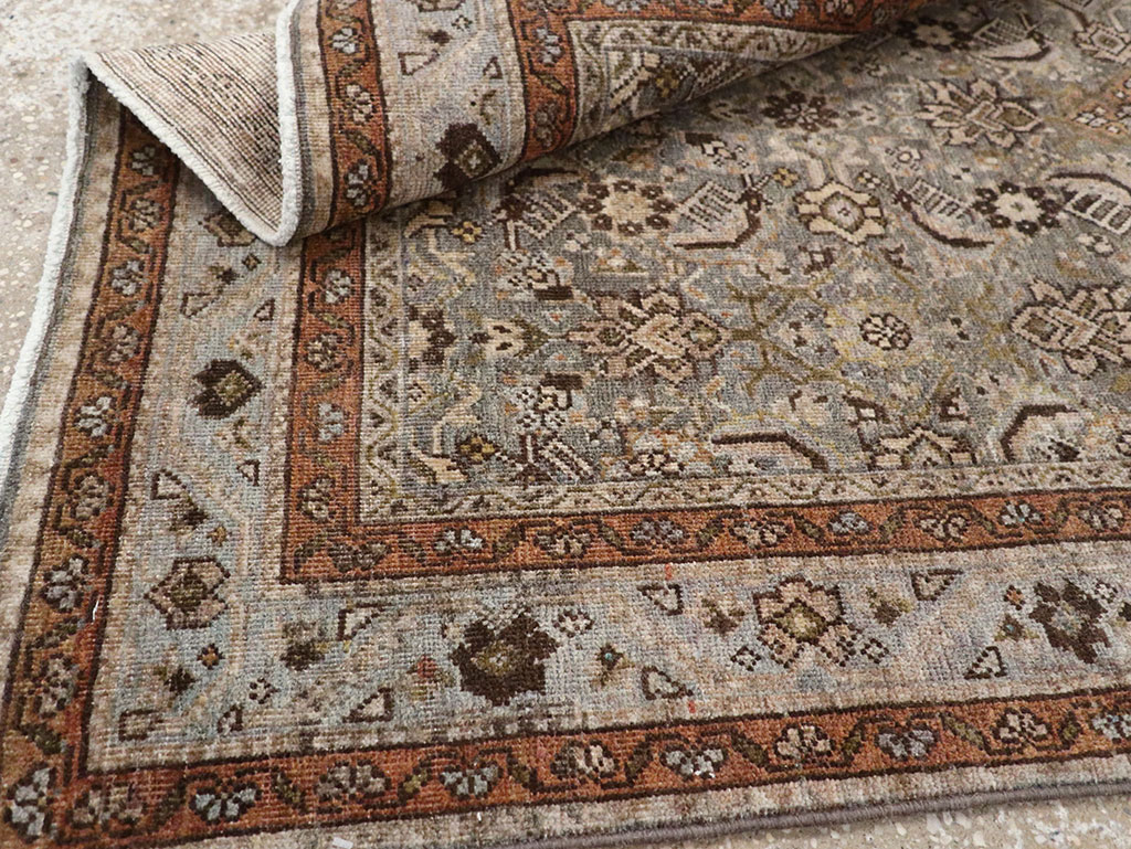 Antique Persian Tabriz Throw Rug, No.31985 - Staging