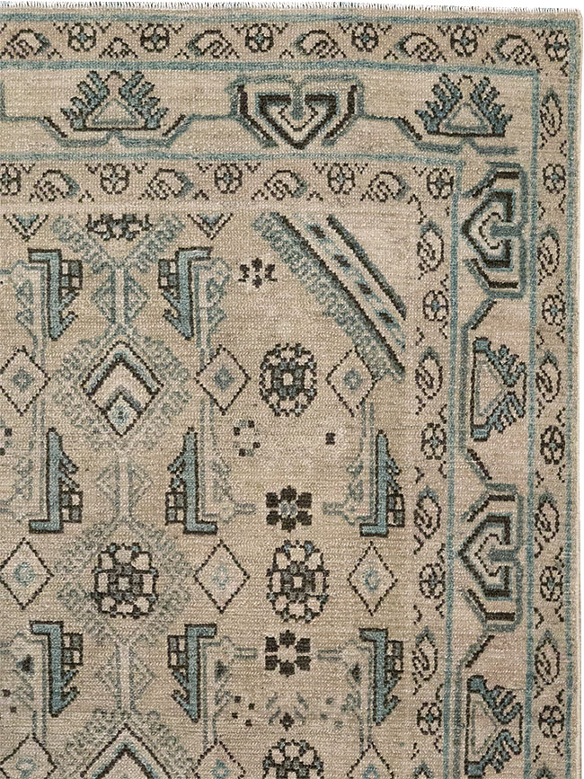 Vintage Persian Malayer Throw Rug (Pair: 2 of 2), No.31986 - Staging