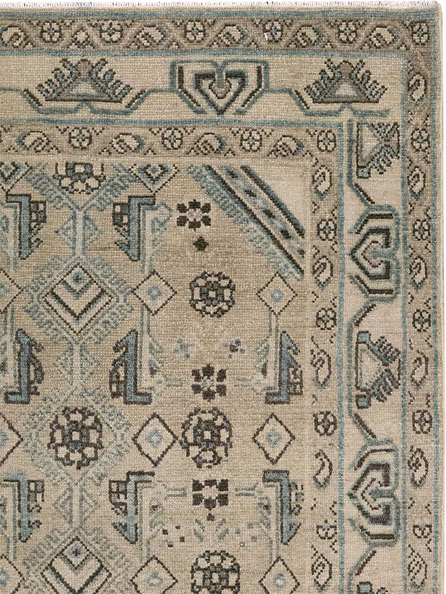 Vintage Persian Malayer Throw Rug (Pair: 2 of 2), No.31986 - Staging