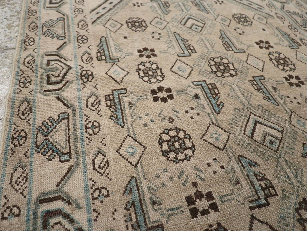 Vintage Persian Malayer Throw Rug (Pair: 2 of 2), No.31986 - Staging