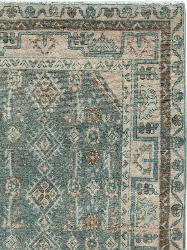 Vintage Persian Malayer Throw Rug (Pair: 1 of 2), No.31987 - Staging