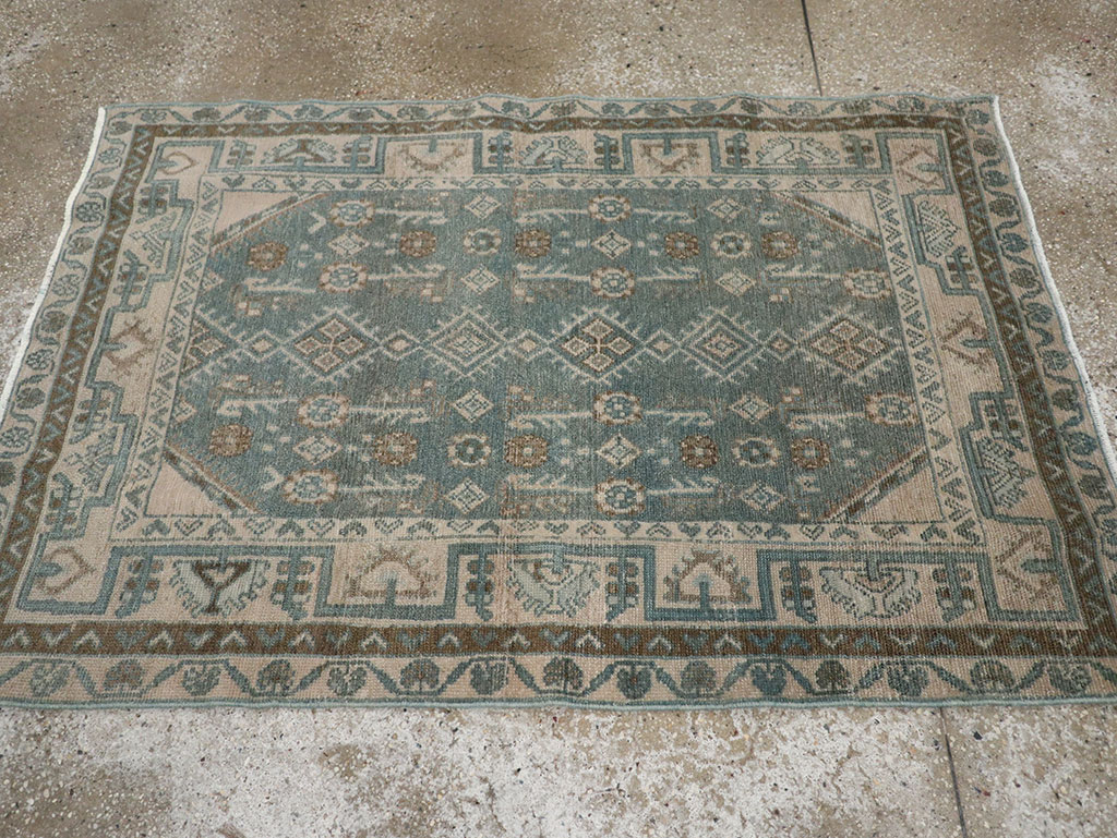 Vintage Persian Malayer Throw Rug (Pair: 1 of 2), No.31987 - Staging
