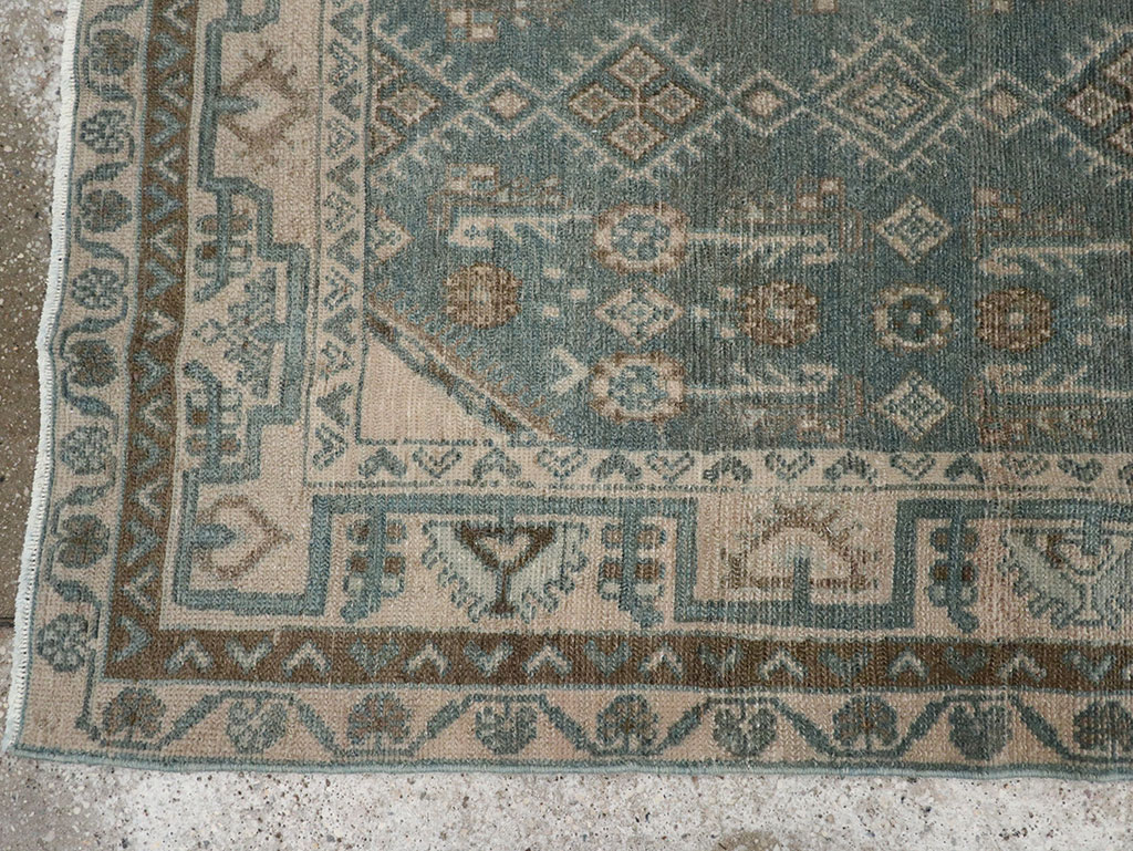 Vintage Persian Malayer Throw Rug, No.31987 - Staging