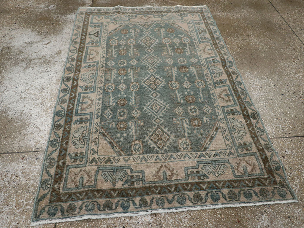 Vintage Persian Malayer Throw Rug (Pair: 1 of 2), No.31987 - Staging