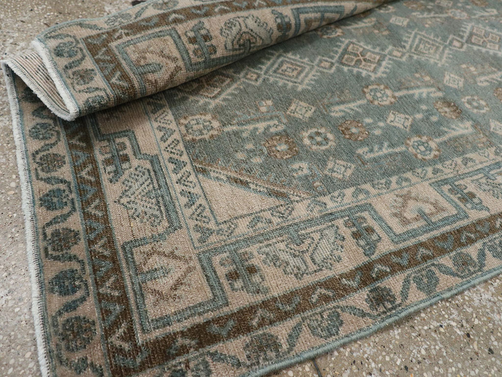 Vintage Persian Malayer Throw Rug (Pair: 1 of 2), No.31987 - Staging