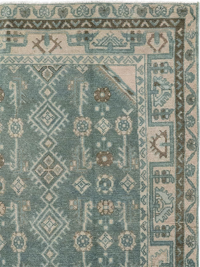 Vintage Persian Malayer Throw Rug (Pair: 2 of 2), No.31988 - Staging