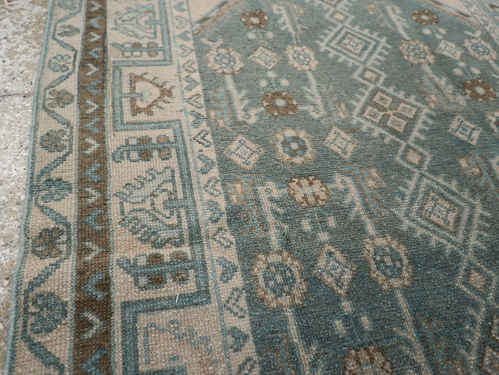 Vintage Persian Malayer Throw Rug (Pair: 2 of 2), No.31988 - Staging