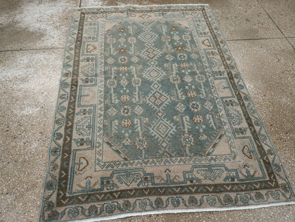 Vintage Persian Malayer Throw Rug (Pair: 2 of 2), No.31988 - Staging