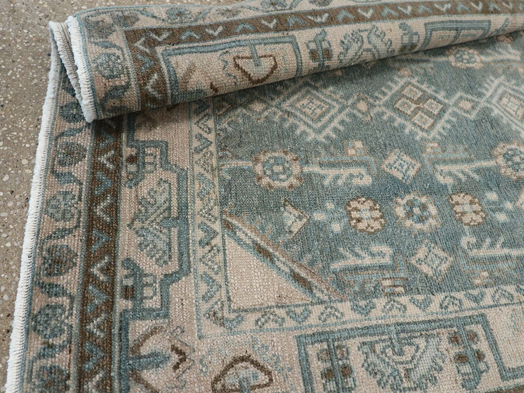 Vintage Persian Malayer Throw Rug, No.31988 - Staging