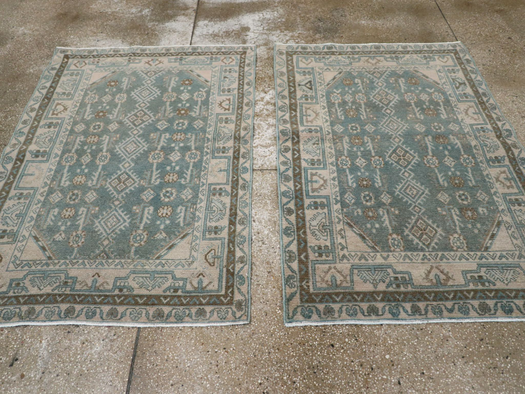 Vintage Persian Malayer Throw Rug (Pair: 2 of 2), No.31988 - Staging