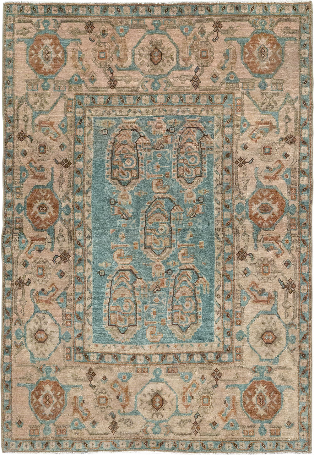 Vintage Persian Malayer Throw Rug, No.31989 - Staging