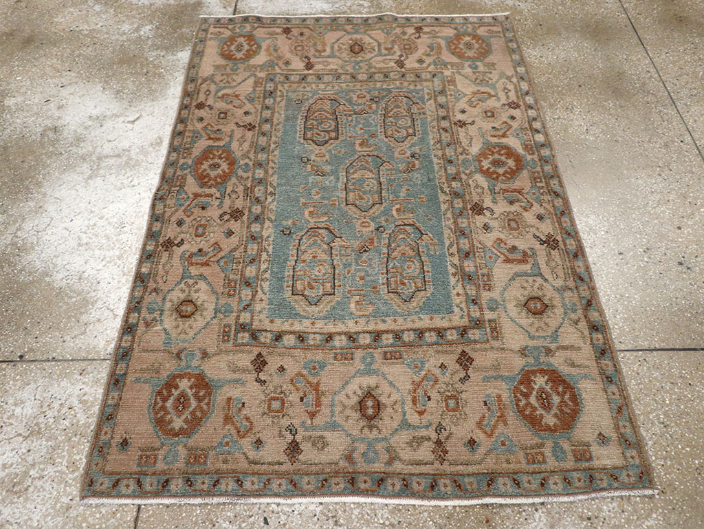 Vintage Persian Malayer Throw Rug, No.31989 - Staging