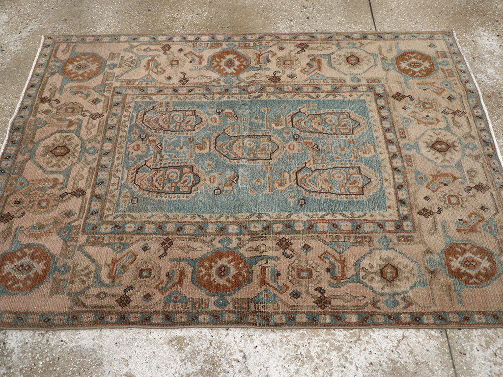 Vintage Persian Malayer Throw Rug, No.31989 - Staging