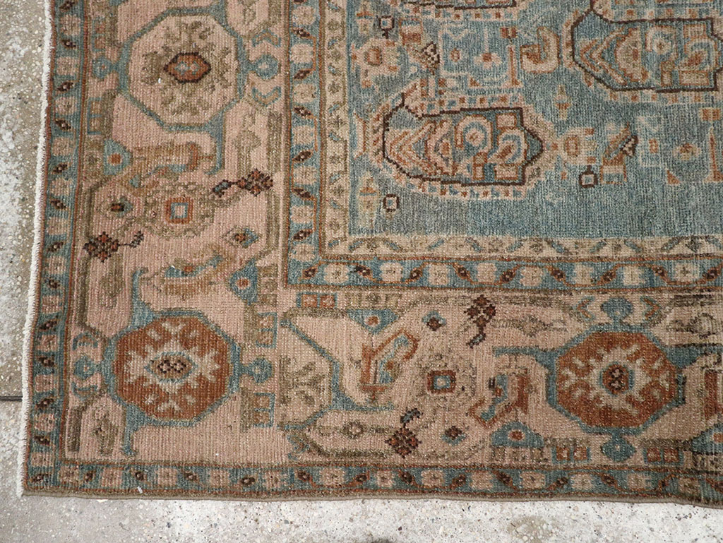 Vintage Persian Malayer Throw Rug, No.31989 - Staging