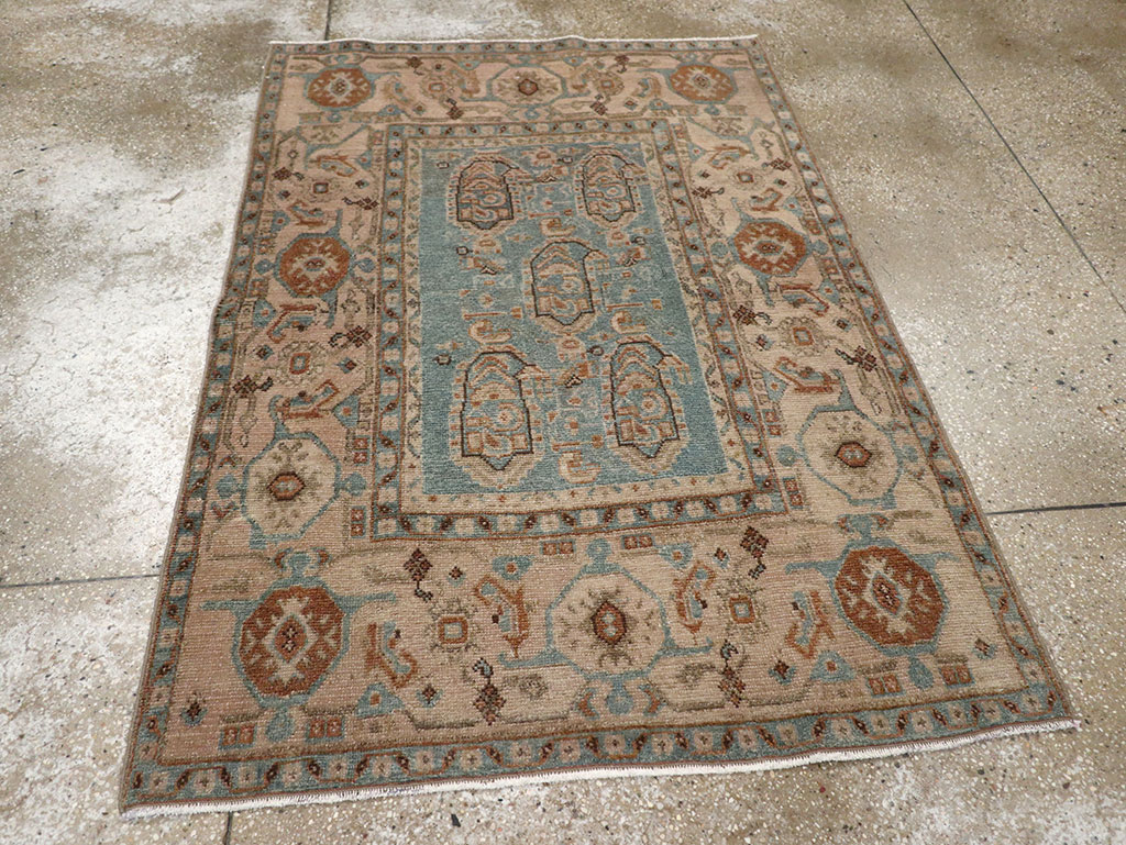 Vintage Persian Malayer Throw Rug, No.31989 - Staging
